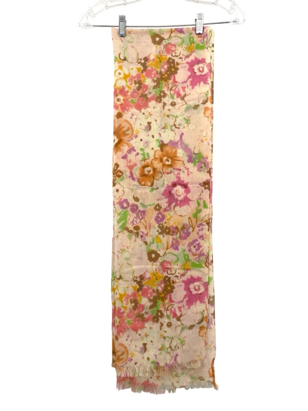 J. Crew Wool Floral Colorful Scarf Shawl Wrap
